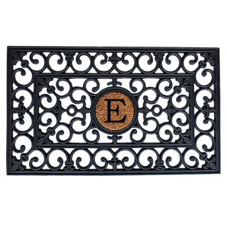 Calloway Mills Monogram Door Mat, Rubber, Black, Natural, 18 in W x 30 in L 150011830E